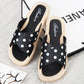 Slippers Women Wear Korean Home Bath Slippers Summer Sandals Slippers Fashionable Wave Point Flat Beach Shoes