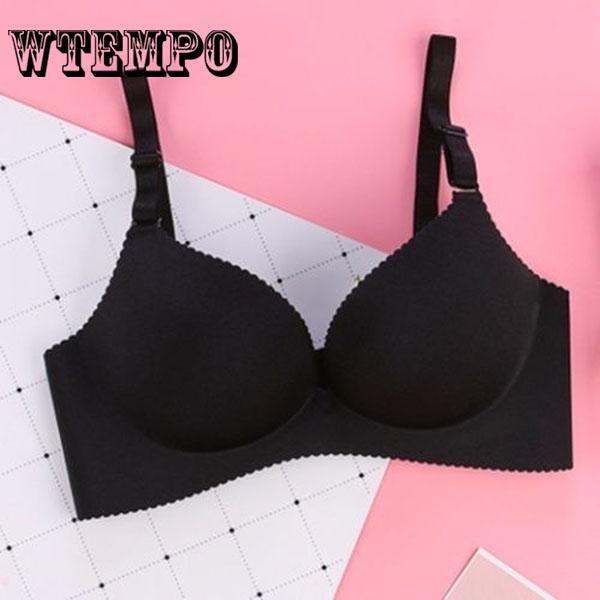 Sexy Woman Push Up Bra Seamless French Romantic Gathered Bra Printed Anima Bra Sweet