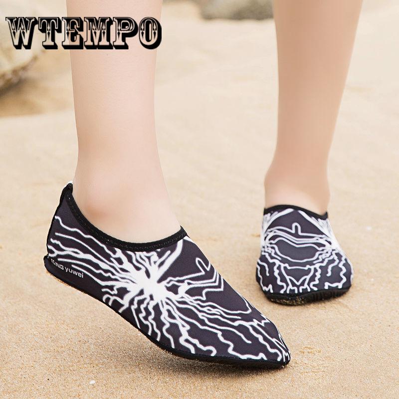 Men Women Water Shoes Summer Aqua Slippers Beach Slip on Waterpark Sandals Slides