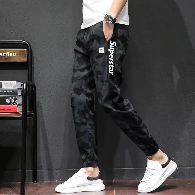 Summer Men's Camouflage Pants Loose Sweatpants Students All-match Printing Spring Feet Tightened Men's Casual Sports Pants
