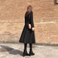 Coat Female 2019 Black Long Paragraph Over The Knee Coat Winter Double-breasted Woolen Coat Jacket