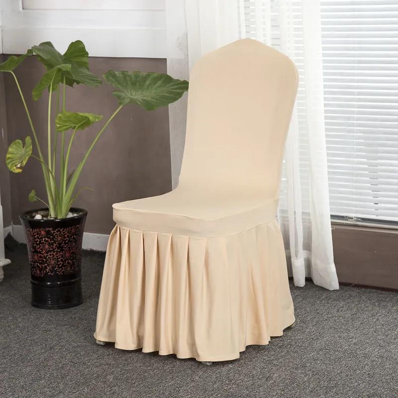 Universal All-inclusive Chair Cover Household One-piece Chair Cover Solid Color Skirt Elastic Chair Cover Hotel Generalv