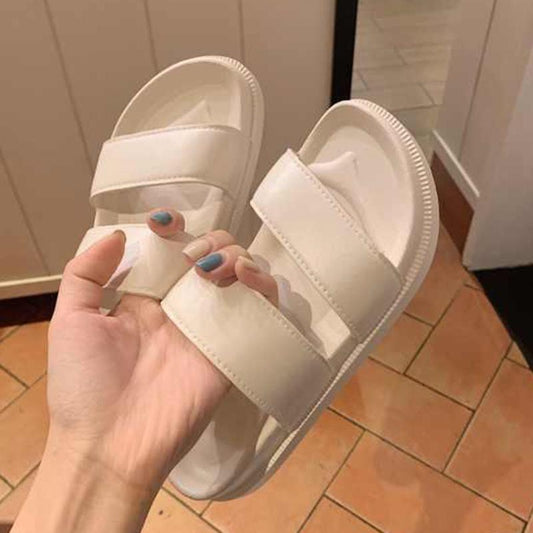 Thick-soled Sandals and Slippers Women's Summer Fashion Retro Hong Kong Flavor Harajuku Style Beach Shoes