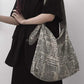 Women Canvas Bags Travel Casual Large Daily Shoulder Tote Shopper Handbag Simple English Newspaper Sense