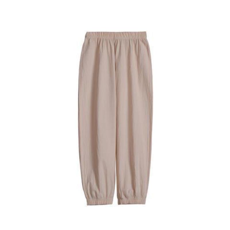 Casual Pants Women's Summer Thin Loose-fitting Sports Pants Nine Points Cotton and Linen Harem Pants Bloomers