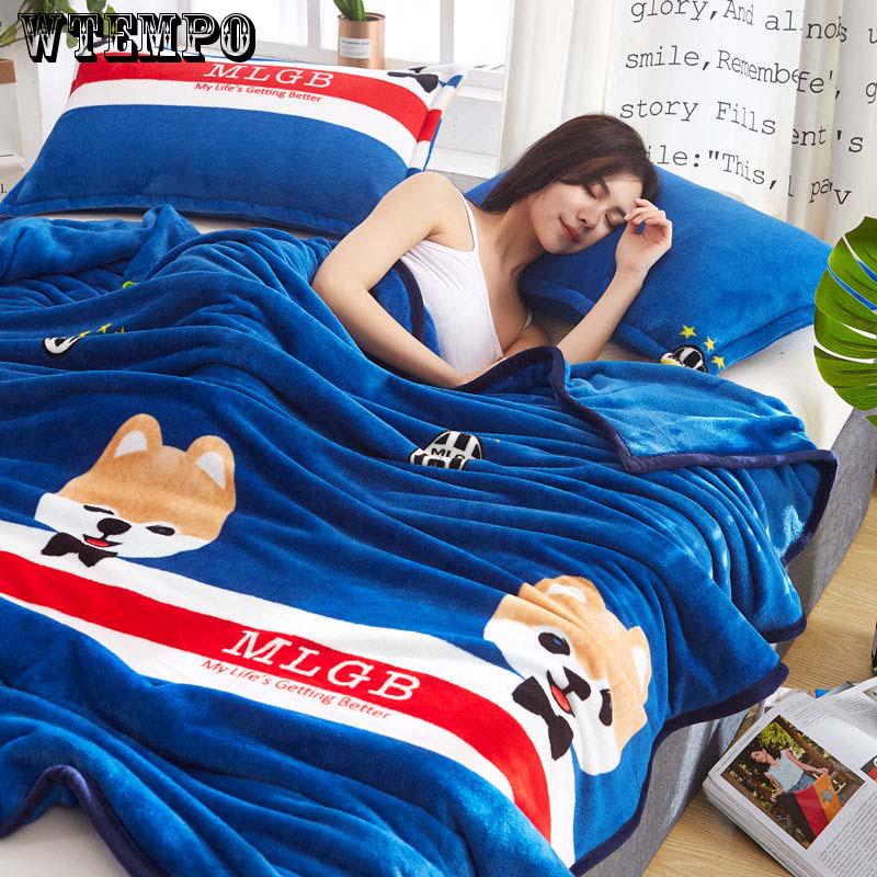 1pc Coral Fleece Blanket Flannel Blanket Blanket Thickening Student Single Bed Single Air-conditioned Towel Quilt