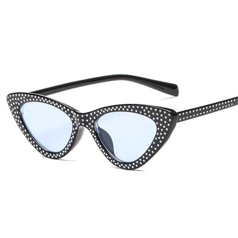 Cat Eye Sunglasses Women Luxury Retro Rhinestone Small Sun Glasses Brand Designer Ladies Vintage Fas