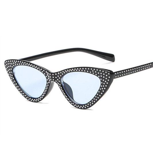 Cat Eye Sunglasses Women Luxury Retro Rhinestone Small Sun Glasses Brand Designer Ladies Vintage Fas