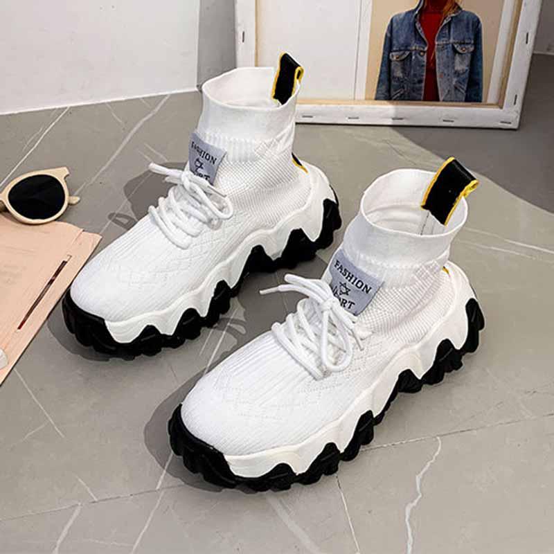 Plus Size 35-39 Summer Women High-top Mesh Luminous Sneakers Students Breathable Running Basketball Shoes Shockproof Non-slip Shoes