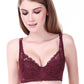 Summer Ultra-thin Bra Sexy Lace Breathable Big Chest Is Small with Steel Ring Shaping Anti-sagging Comfortable Simple Bra