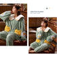 Ladies Cartoon Pajamas Autumn and Winter Coral Velvet Thickening Plus Velvet Pajamas Winter Warm Flannel Long-sleeved Plus Size Home Service