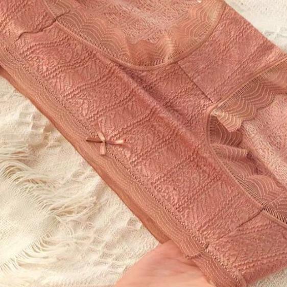 Women Large Size Underpants Ladies Antibacterial Breathable Middle Waist Traceless Lace Briefs 3pcs/Lot