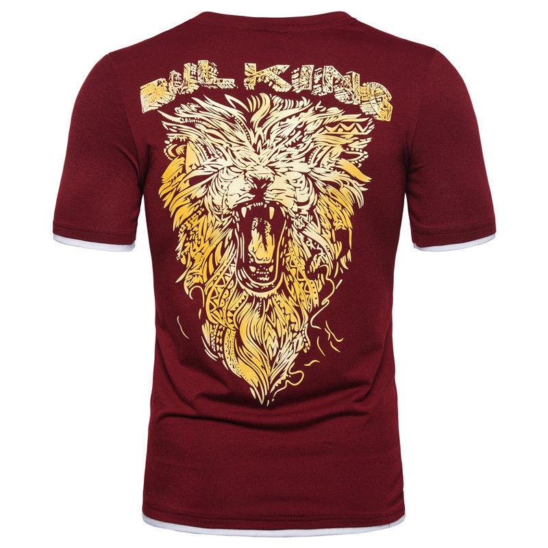 Summer Sports T-shirt Men's Loose Print Short-sleeved Trendy Tops