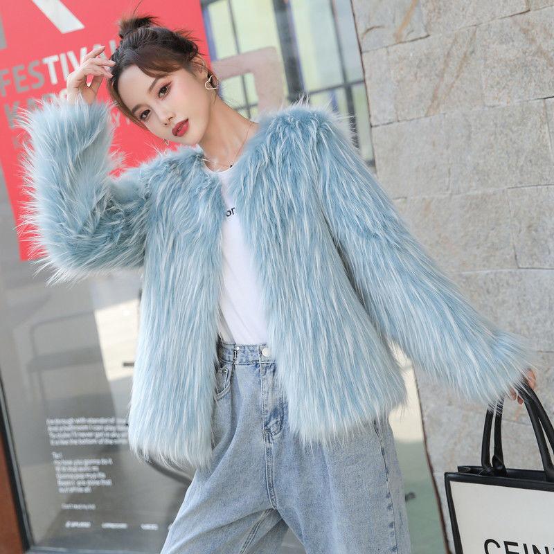 Autumn and Winter Short Mink Fur Coat Fashion Simple Coat Long Sleeve Temperament Female Jacket