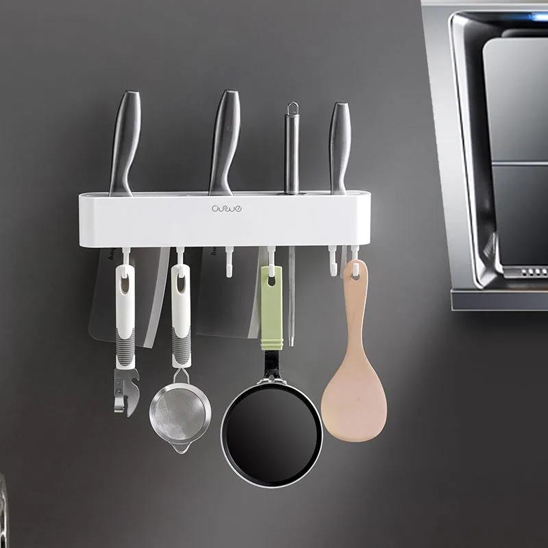 Wall-mounted Kitchen Knife Storage Rack Kitchen Supplies Multi-function Knife Shelf Home Tool Storage Rack