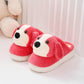 Winter Cartoon Cute Cotton Slippers Home Bag with Warmth Couple with Heel Home Cotton Slippers Soft and Comfortable