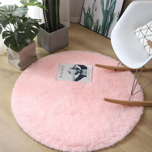Thicken Round Carpet Living Room Bedroom Cute Room Bedside Carpet Fitness Yoga Carpet Hanging Basket Computer Chair Mat