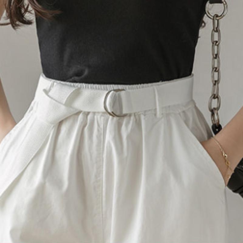 Drawstring Overalls Women's Summer Women's Korean Style Loose Bf Wind Casual Pants High Waist Harem Pants
