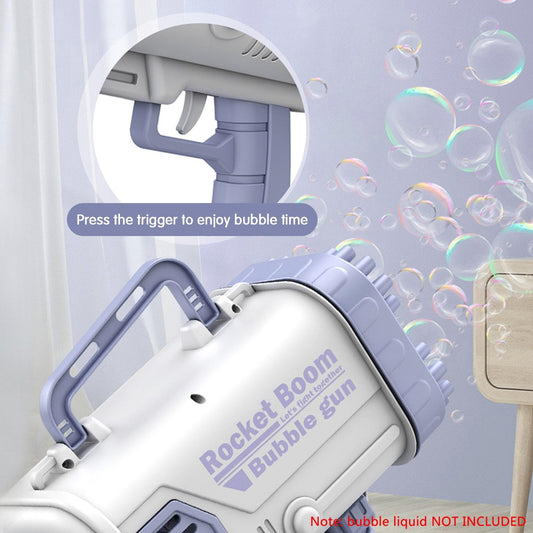 Gatling Electric Bubble Machine 2 In 1 Bubble Gun & Handheld Fan 44/64 Holes Automatic Bubble Machine Gun Bubble Blower for Kids
