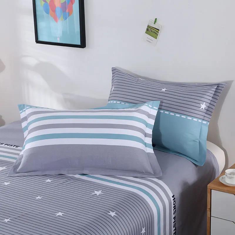48*74cm Pastoral Style Cotton Pillowcases A Pair of Quilted Thickened Large Pillowcases