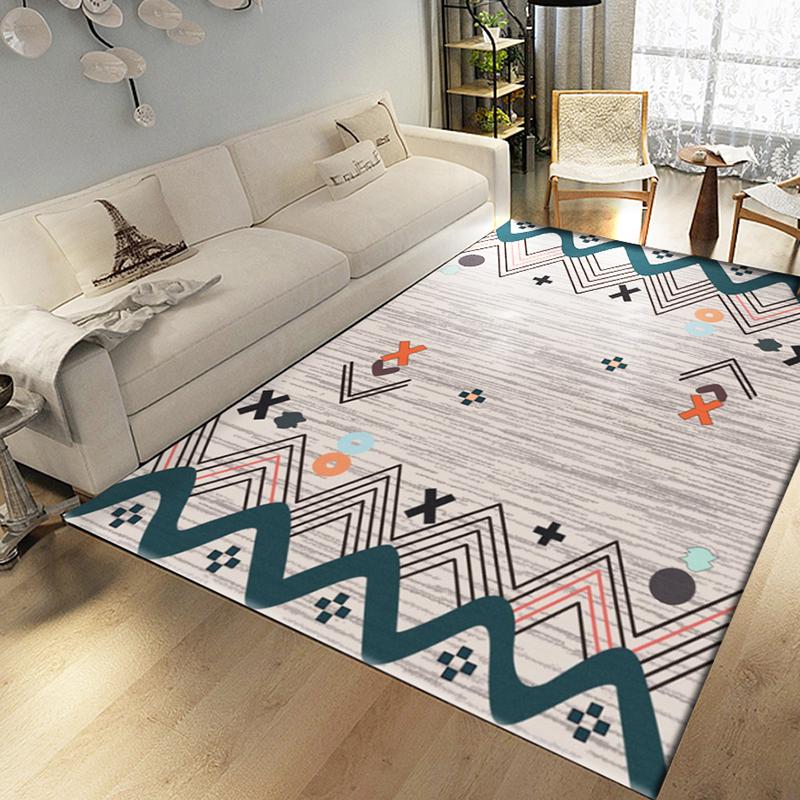 Nordic Geometric Carpet Livingroom Bedroom Hallway Rugs Large Size Modern Carpet Soft Sofa Tapete
