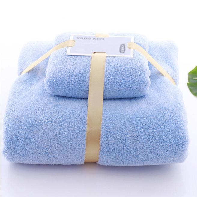 Bath Towel Flannel Fabric Soft Large Towel Set Thickened Chest Wrapped Pure Cotton Absorbent Soft Bath and Quick-drying
