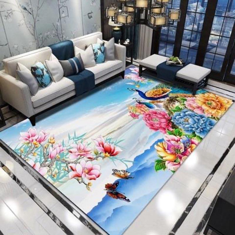 3D Carpets for Living Room Chinese Style Floor Rugs for Bedroom Study Mat Soft Carpet Kids Room Home