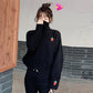 Strawberry Embroidery Sweater Sweet Girl Autumn and Winter Warm Loose Turtleneck Sweater