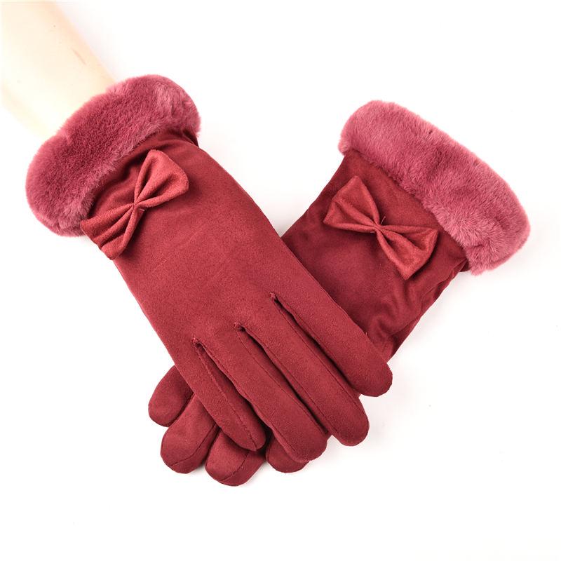 Warm gloves Thick gloves Woman fashion gloves Plush Cotton gloves Windproof gloves Winter
