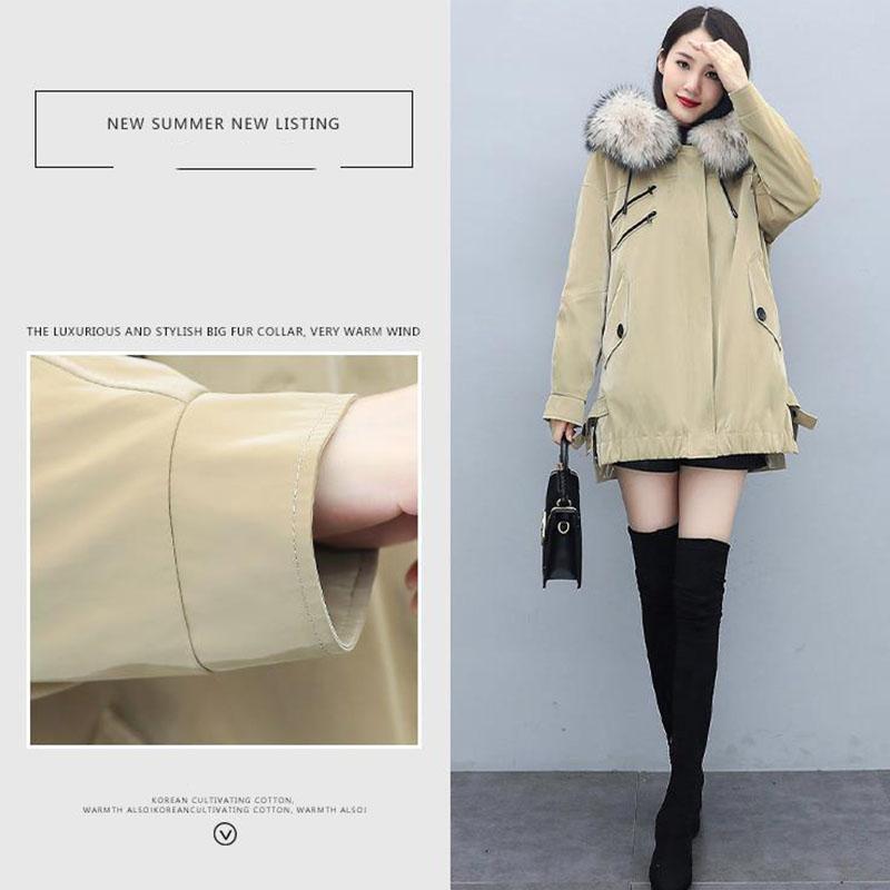 Parkas Women's Down Padded Jacket Women's Mid-length Korean Style Loose Thick Padded Winter Coat