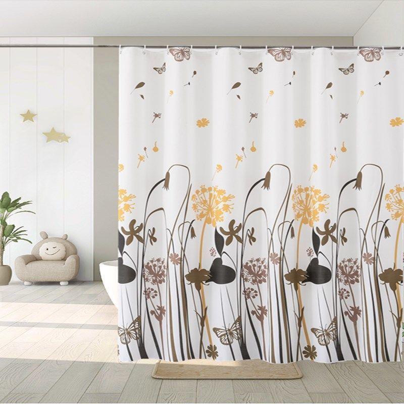 Bathroom Thickened Shower Curtain Cloth Waterproof and Mildew Proof Shower Curtain Bathroom Partition Curtain Curtain