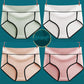 4 Pairs of 100kg Women's High-waist Abdomen Panties Pure Cotton Breathable and Cool Panties Women's Sports Antibacterial Briefs