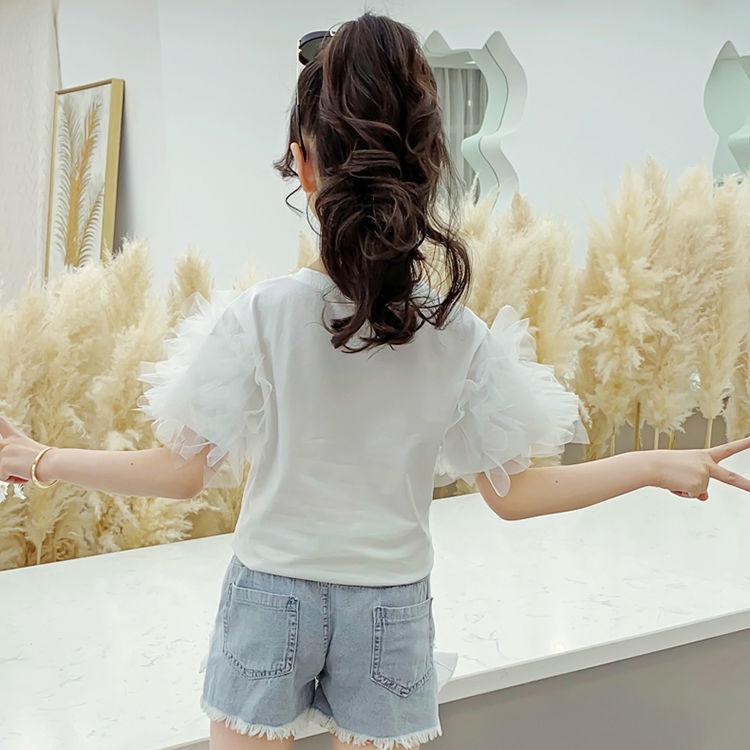 Girls Animal Print T Shirt Girl Tee Clothes Children Loose Sequins Cartoon Top for 3 4 5 6 7 8 Years Korean Kids Birthday Wear