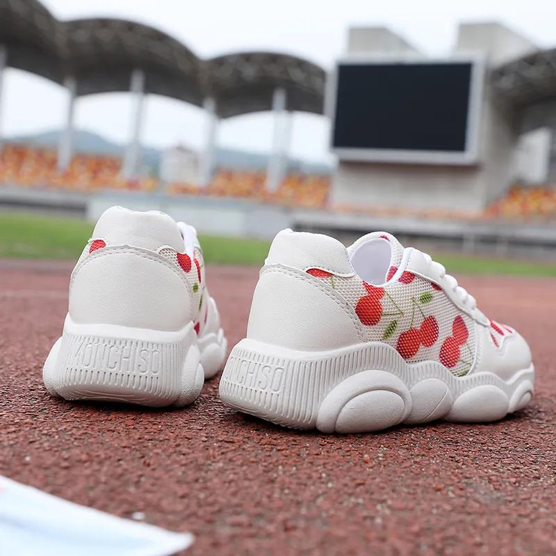 Cherry Shoes Female Students Korean Version of Breathable Net Shoes Female Cubs Sports Daddy Shoes
