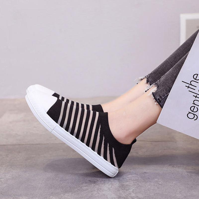 Net Shoes Female Students Fashion All-match Breathable Sneakers A Pedal Soft-soled Shoes Summer