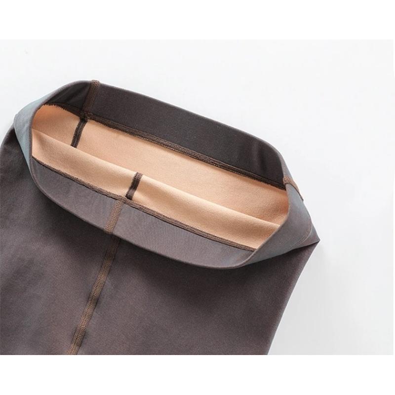 Women's Sexy Autumn Winter Outwear Leggings Fake Meat One Seamless Leggings Pants Skinny Thin Bare Legs Pantyhose Mid-waist Slim Pass Through Pants