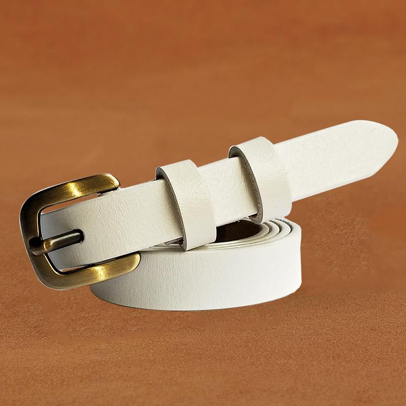 Women's Belt Thin Belt Square Pin Buckle Solid Color Simple