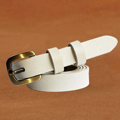 Women's Belt Thin Belt Square Pin Buckle Solid Color Simple