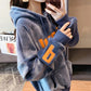 Women's Double-sided Fleece Sweater Winter Fleece Thickened Korean Version Loose Hooded Velvet Top Lazy Wind Warm Casual Jacket Pullover Sweatshirt