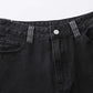 Black Baggy Cargo Pants Tripp Pants - Grunge Goth High Waist Denim Jeans - Wide Leg Punk Mall Goth Trousers