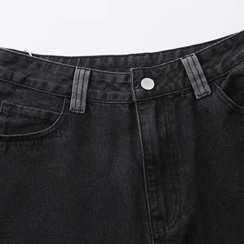 Black Baggy Cargo Pants Tripp Pants - Grunge Goth High Waist Denim Jeans - Wide Leg Punk Mall Goth Trousers