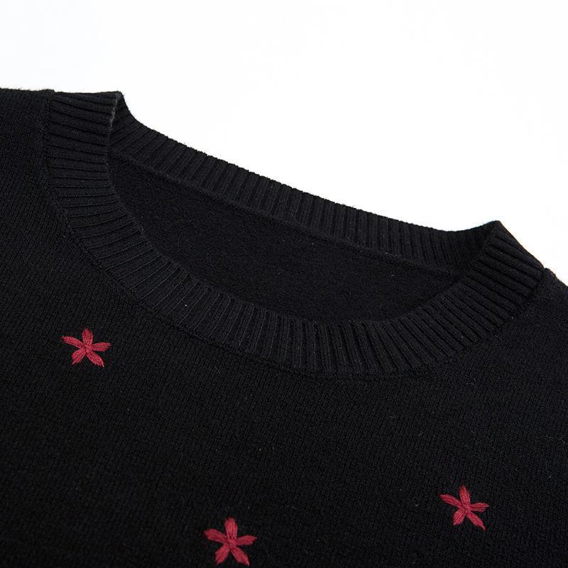 Ethnic Style Women's Woolen Sweater Autumn  Winter Printed Sweater Loose plus Size Knitted Jumper