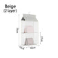 1PC Bag Storage Hanging Bag Home Wardrobe Hanging Fabric Bag Dustproof Storage Rack Dormitory Storage Artifact 2/3/4 Pockets Wall Hanging Bag