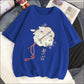 Pure Cotton Round Neck Short Sleeve Large Size Spring and Summer Trend Loose Top Student T-shirt