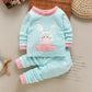 Baby Girl Autumn and Winter Flannel Thickened Pajamas Home Service Double-sided Fleece Baby Clothes Kids Suit Fashion Cotton Clothes