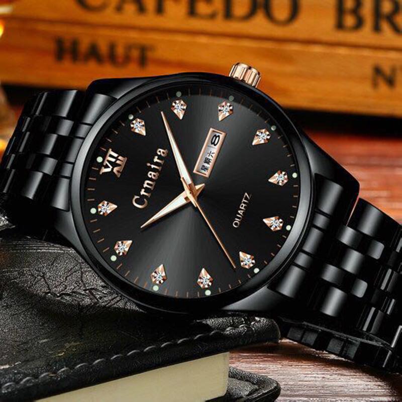 Luxury Brand Automatic Machinery Watches Men Leather Waterproof Business Watch Men Quartz Clock Man