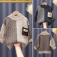 Children's Fall/winter Warmth Hooded Boy Sweater Fashionable Foreign Wild Baby Wool Sweater