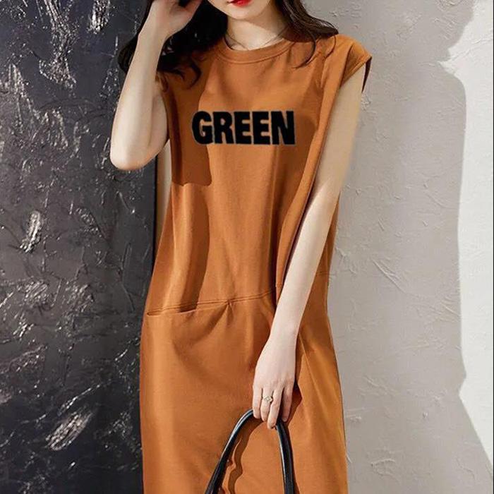 S-XXXXL Women's Summer Dress Round Neck Knee-length Daily Wear Office Dating Party