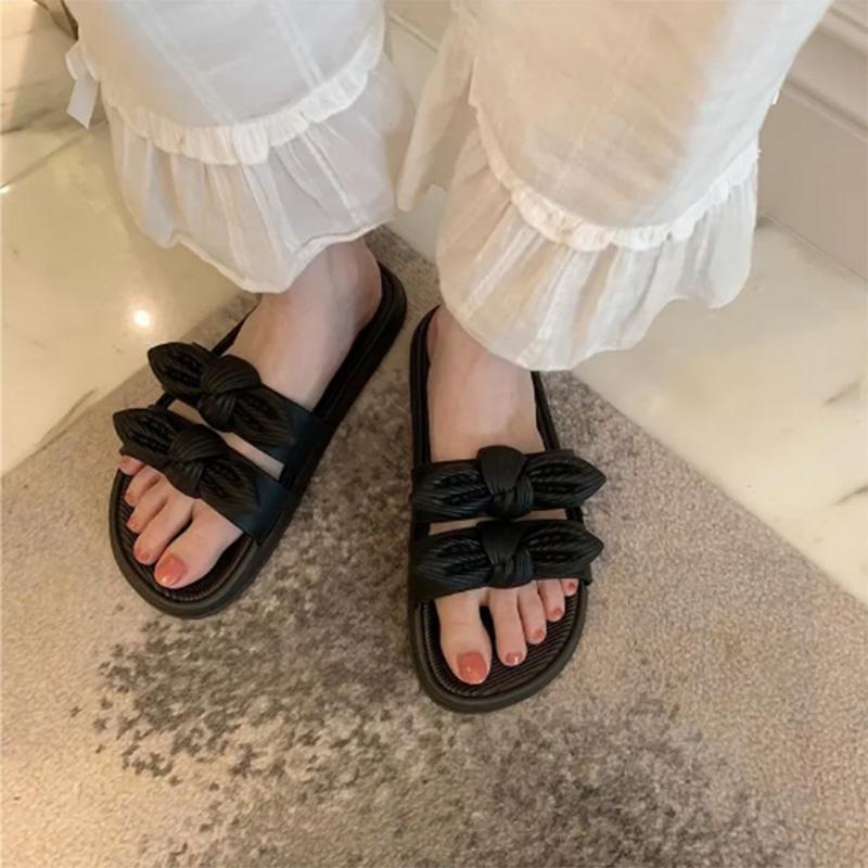 Fairy Wind Sandals and Slippers Fashion Cool Ins Outer Wear Waterproof Non-slip Bow Beach Slippers Female Summer