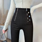 WTEMPO Women's Super High Waist Leggings Can Be Worn Outside Cotton Black Pants Look Thin Tight Stretch Trousers